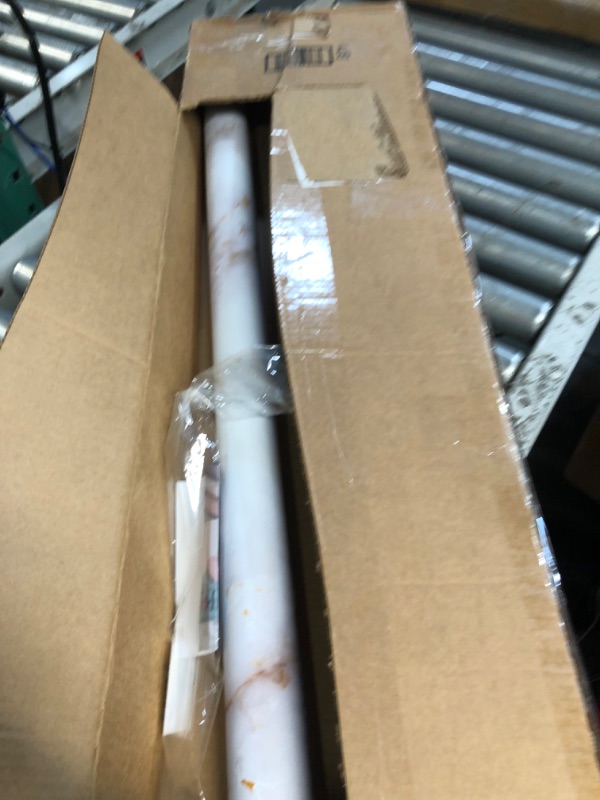 Photo 1 of White Gold Marble Peel and Stick Countertops Removable Self Adhesive Marble Wallpaper Cleanable Marble Peel and Stick Wallpaper 35.4 Inch X 78.7 Inch 35.4in x 78.7in