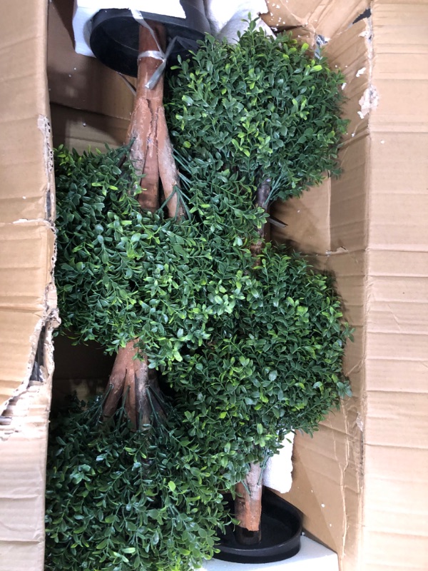 Photo 4 of ?Set of 2? Lifelike 3Ft arfiticial Double Ball Topiary Trees