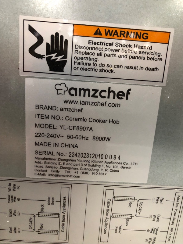 Photo 8 of ***USED - LIKELY MISSING PARTS - UNABLE TO VERIFY FUNCTIONALITY***
AMZCHEF Electric Cooktop 36" Built-in Electric Stove Burner