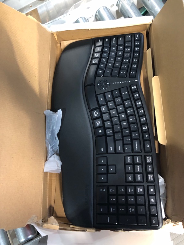 Photo 2 of MEETION Ergonomic Wireless Keyboard and Mouse, Ergo Keyboard 