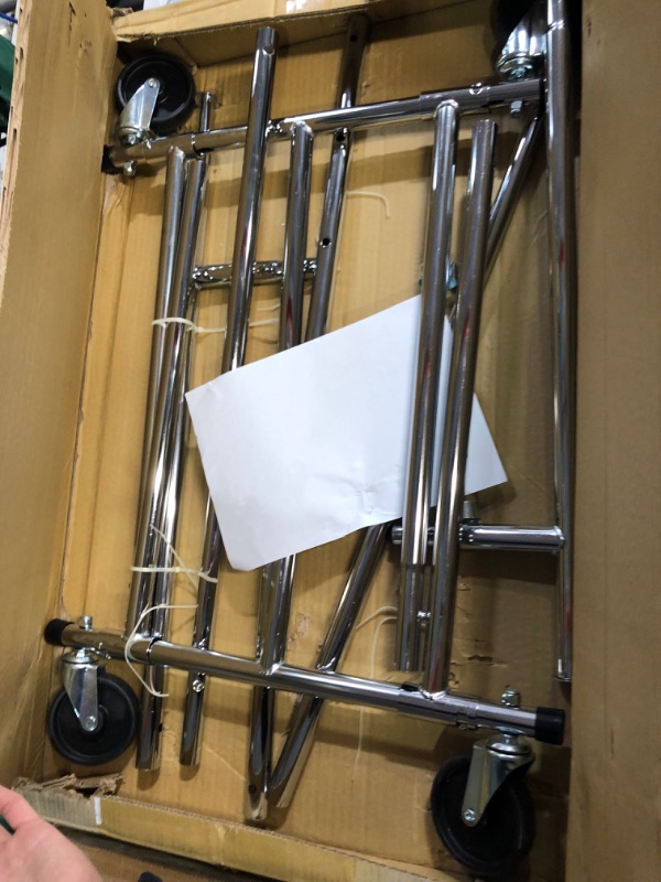 Photo 1 of Tatkraft Drogo Heavy Duty Clothes Rack on Wheels, 220lb Load