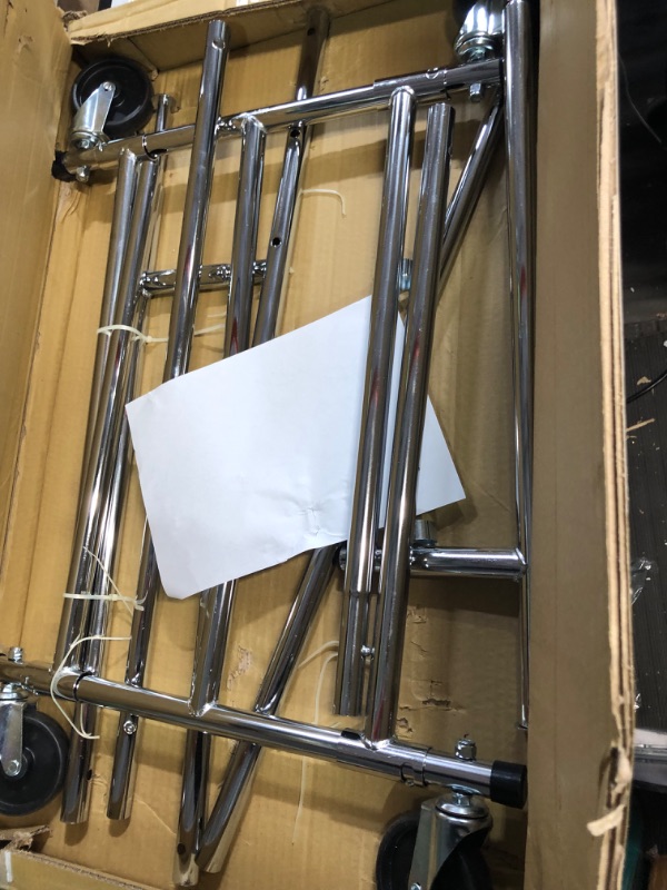 Photo 1 of Tatkraft Drogo Heavy Duty Clothes Rack on Wheels, 220lb Load