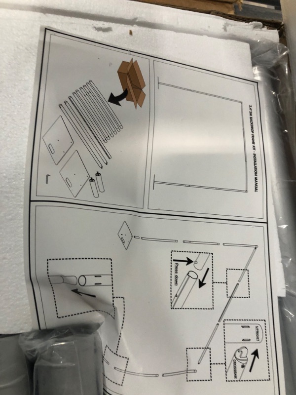 Photo 2 of Hecis Pipe and Drape Backdrop Stand Kit 8ft x 10ft,  Frame