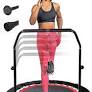 Photo 1 of 40" Folding Mini Fitness Indoor Exercise Workout Rebounder Trampoline with Handle, Max Load 330lbs