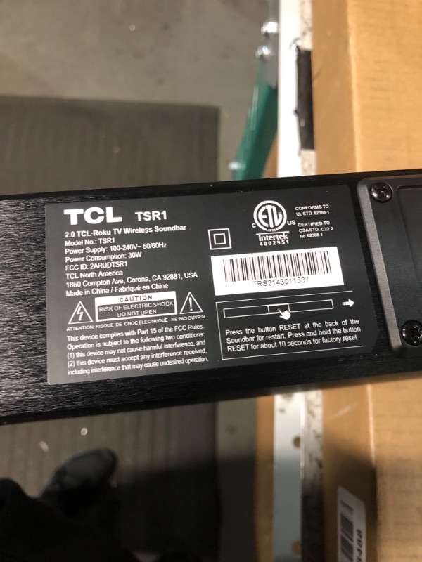 Photo 3 of TCL Alto R1 Wireless 2.0 Channel Sound Bar