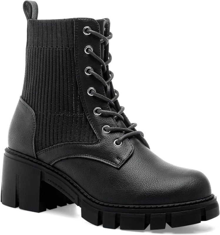 Photo 1 of Combat Boots Womens Lug Sole Ankle Bootie