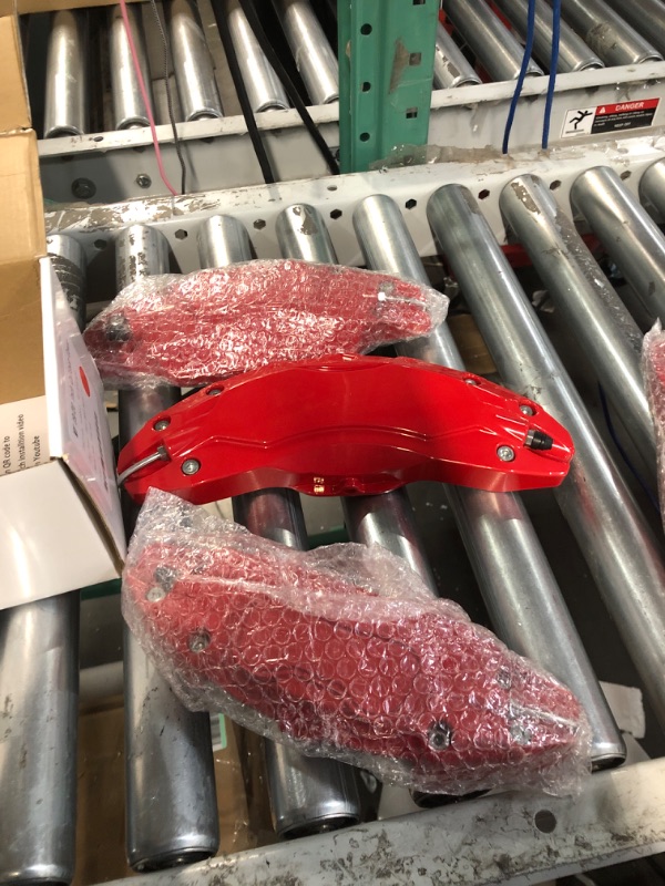 Photo 2 of Brake Caliper Covers Set of 4 Compatible with Tesla Model Y 2017-2023 RED 