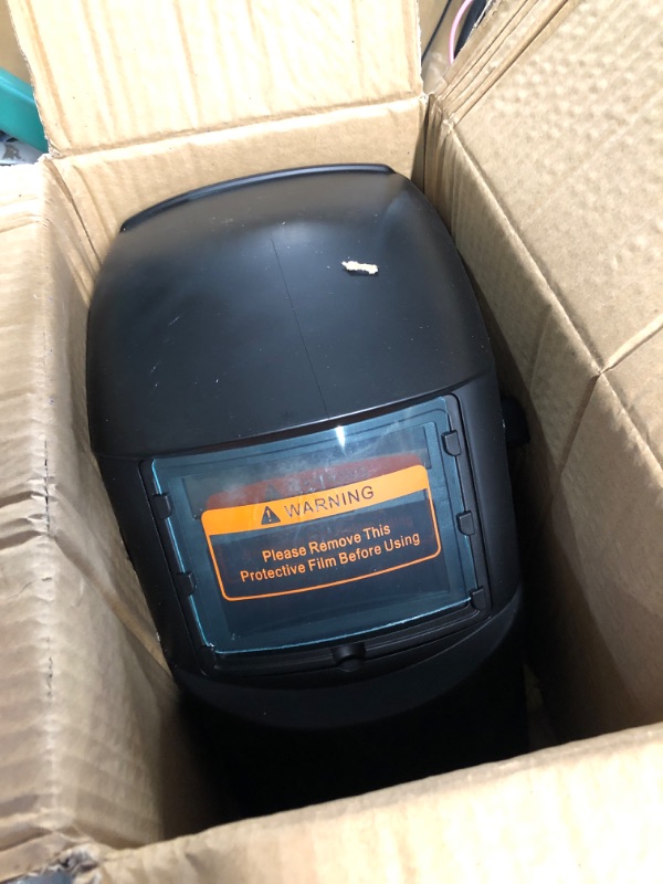 Photo 2 of Kuject Auto Darkening Welding Helmet with Welding Gloves, True Color Solar/Battery Powered Welding Hood, Welding Mask With Wide Shade 4/9-13 for MMA TIG MIG MAG Arc Welder Mask Standard View