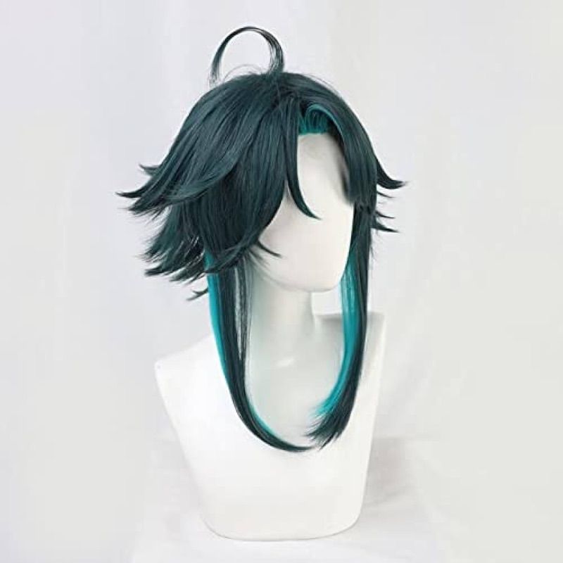 Photo 1 of Cosplay Wig Genshin Impact Xiao Cosplay Wig Short 