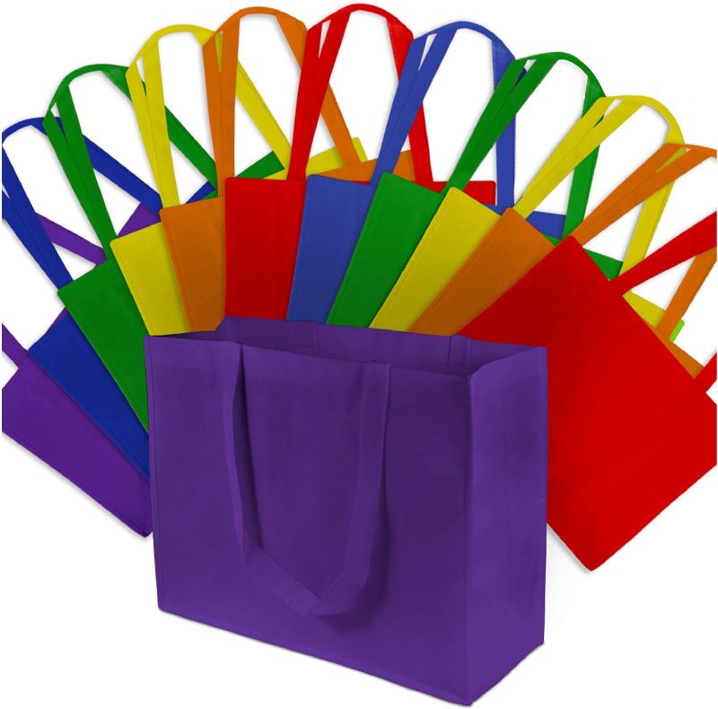 Photo 1 of Kids Gift Bags - 12 Pack Reusable Shopping Bags with Handles