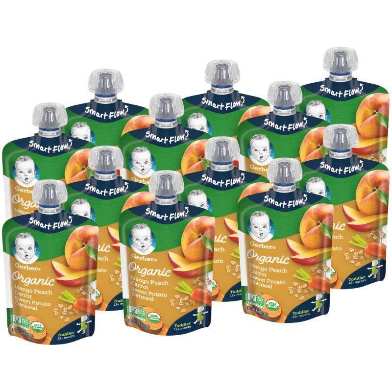 Photo 1 of ***NON-REFUNDABLE***
Gerber Organic for Toddler WonderFoods Mango Peach Carrot Sweet Potato Oatmeal 3.5 Oz Pouch (12 Pack)