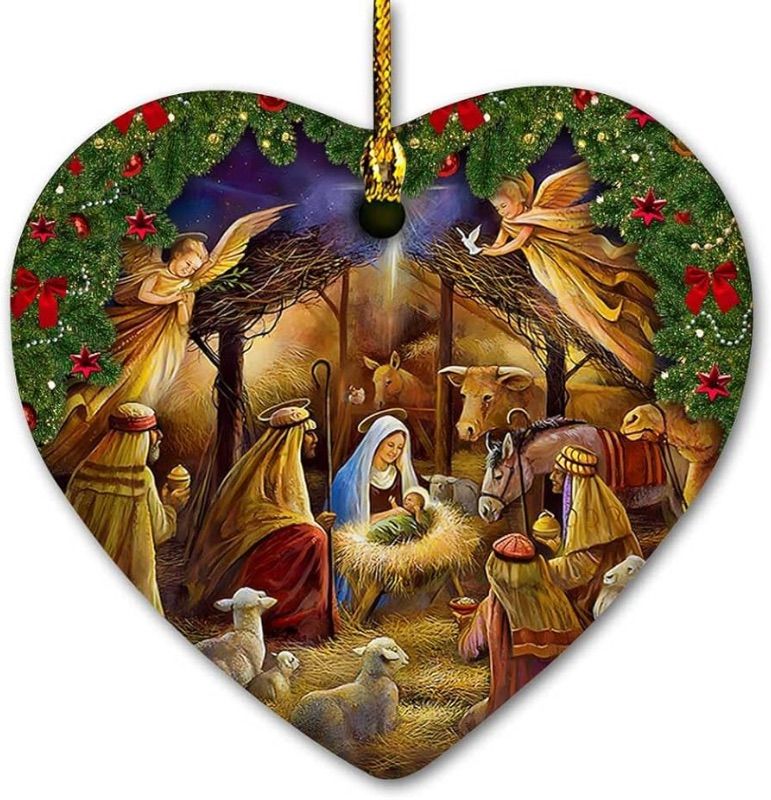 Photo 1 of ***NON-REFUNDABLE PACK OF 2 ***
Glory to The Newborn King Ceramic Ornament,
