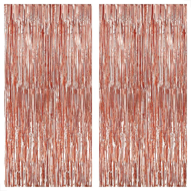 Photo 1 of ***NON-REFUNDABLE PACK OF 2 ***
Rose Gold Fringe Curtain - XtraLarge