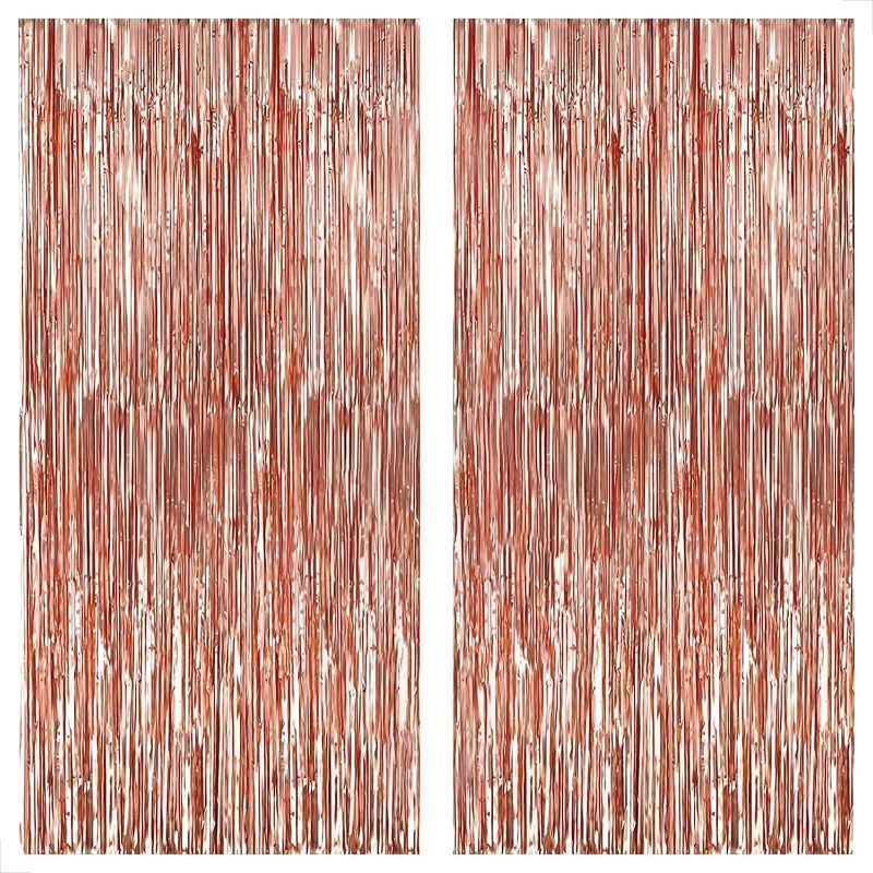 Photo 1 of ***NON-REFUNDABLE PACK OF 2 ***
Rose Gold Fringe Curtain - XtraLarge