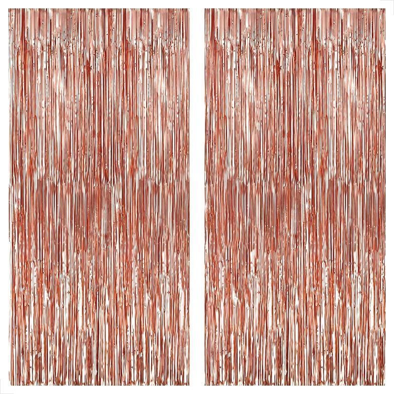 Photo 1 of ***NON-REFUNDABLE PACK OF 2 ***
Rose Gold Fringe Curtain - XtraLarge