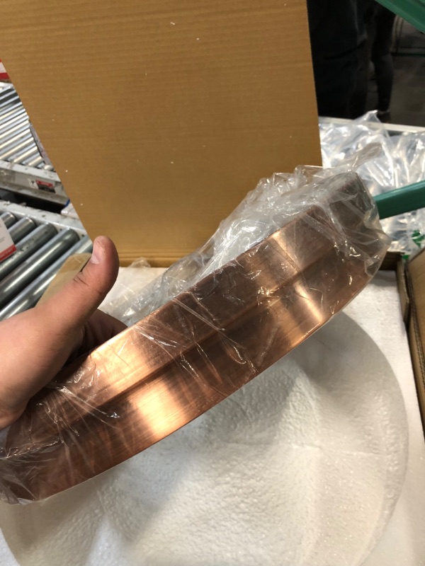 Photo 1 of TOKTEKK 21 inch Large Wall Clock with Real Moving Gears Vintage Red Bronze 21 Inch