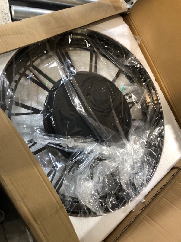 Photo 1 of TOKTEKK 21 inch Large Wall Clock with Real Moving Gears Vintage Red Bronze 21 Inch