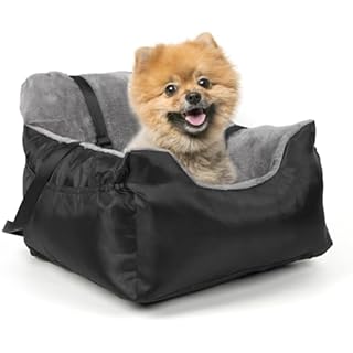 Photo 1 of  Dog Car Seat for Small Dogs, Fully Detachable and Washable Dog Carseats Small Under 25, Soft Dog Booster Seats with Storage Pockets and Clip-On Leash Portable Dog Car Travel Carrier Bed