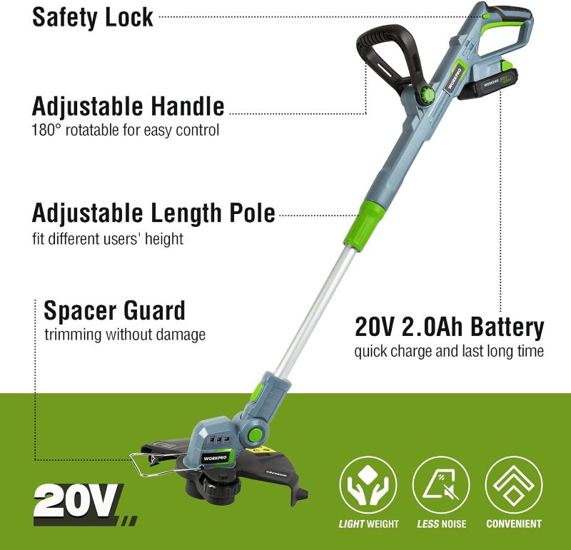 Photo 1 of ** SEE NOTES ** WORKPRO 20V Cordless String Trimmer / Edger