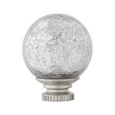 Photo 2 of **2 Pack non refundable88
Mix And Match Brushed Nickel Glass Sphere Curtain Rod Finial (Set of 2)