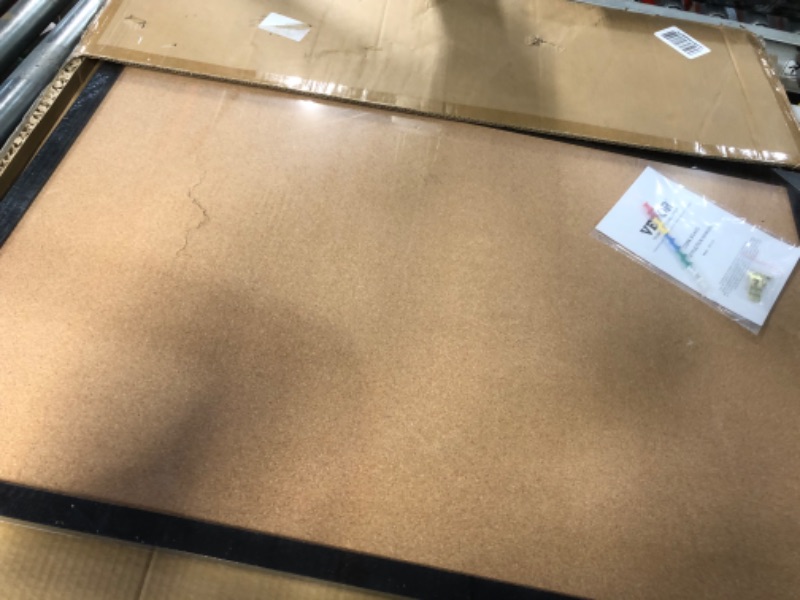 Photo 1 of **Damaged see notes**
VEVOR Cork Board for Office, 36'' x 24'' Bulletin Board for Wall