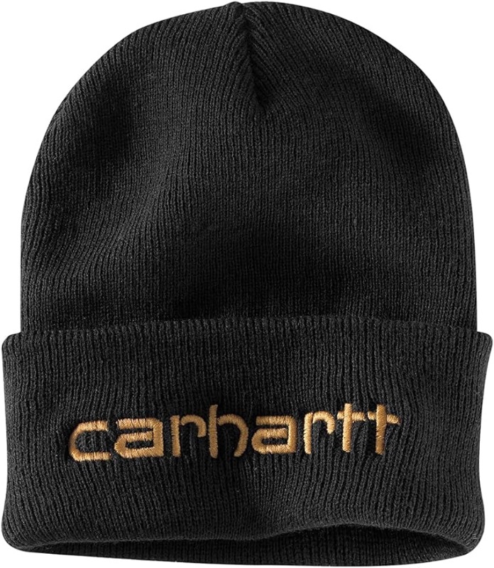 Photo 1 of Carhartt Mens Knit Insulated Logo Graphic Cuffed Beanie