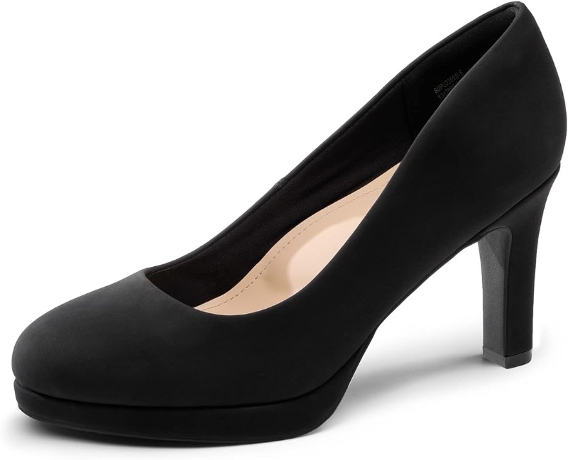 Photo 1 of DREAM PAIRS Women's Close Toe Low Heels, Black, 7 1/2