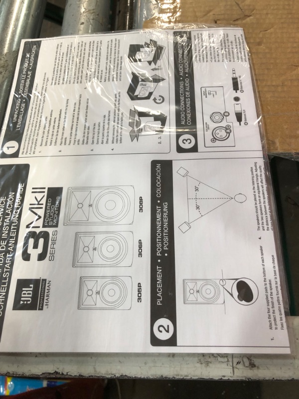 Photo 2 of JBL Professional 306P MkII Next-Generation 6-Inch 2-Way Powered Studio Monitor 6-Inch Speaker Single