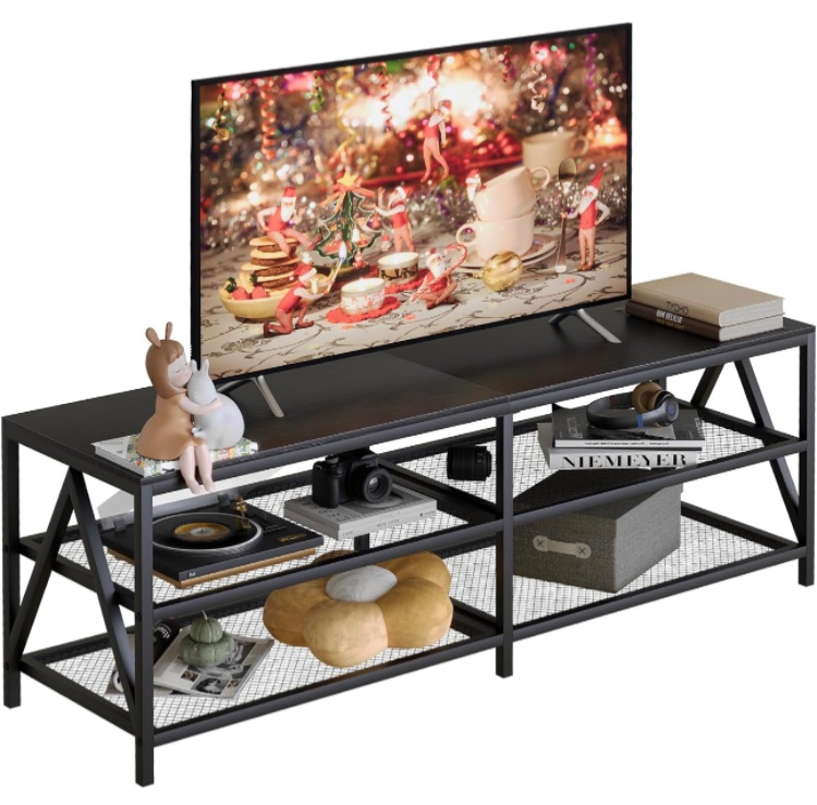 Photo 1 of **CHECK PHOTOS FOR REFERANCE**
TV Stand for TV up to 65 Inch, Long 55" TV Cabinet with 3-Tier Storage Shelves