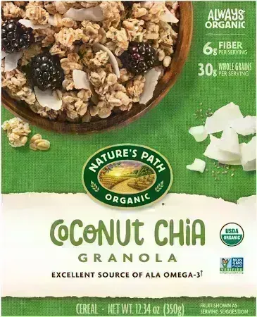 Photo 1 of **NON-REFUNDABLE  -   EXP. MARCH,15, 2024)**
Natures Path Organic Granola Coconut Chia 12.34 Oz Box Pack of 2