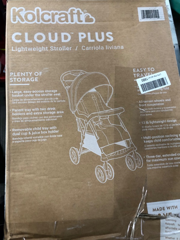 Photo 2 of **MAJOR DAMAGE TO HANDLE BAR***
Kolcraft Cloud Plus Lightweight Easy Fold Compact Toddler Stroller and Baby Stroller