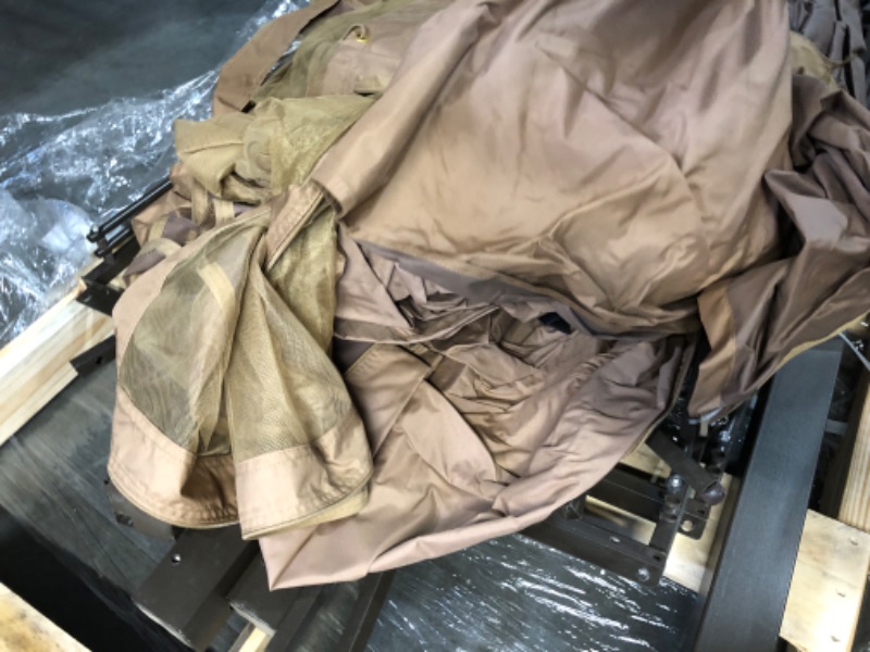 Photo 1 of *PARTS ONLY READ NOTES* 10' X 12' Hardtop Gazebo, Aluminum Metal Gazebo with, Brown Brown 10'×12'