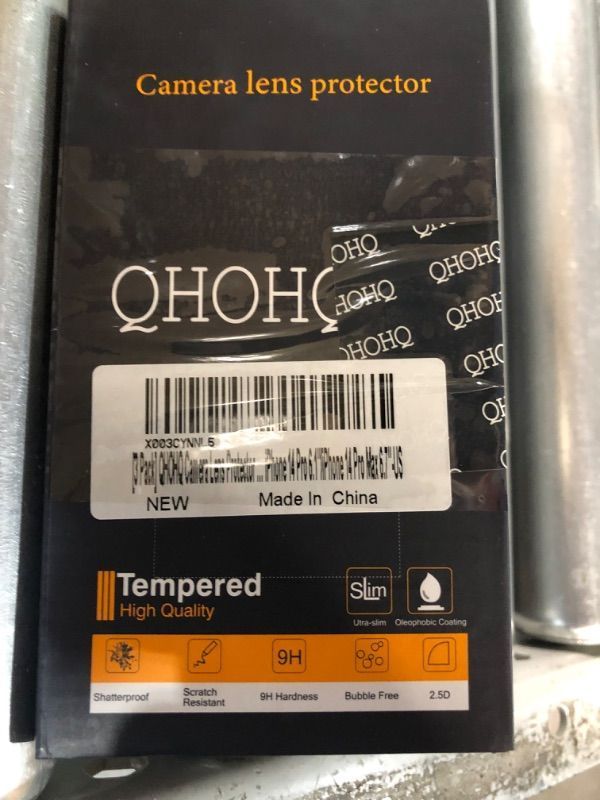 Photo 1 of **2 PACK**
QHOHQ 3 Pack Screen Protector for iPhone 14 Pro Max 6.7 Inch with 3 Pack Tempered Glass Camera Lens Protector