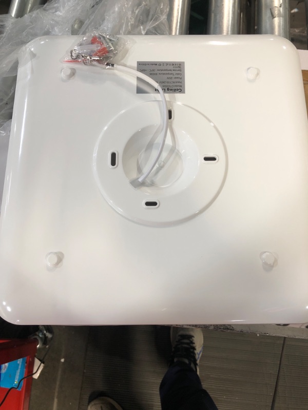 Photo 1 of OOWOLF 25W 5000K LED Flush Mount Ceiling Light Fixture Ultra Slim, 12inch Waterproof Bathroom Square LED Ceiling Lamp Fixture Without Flicker, 85Ra+ Daylight White for Kitchen Bedroom Hallway Office Square-12inch