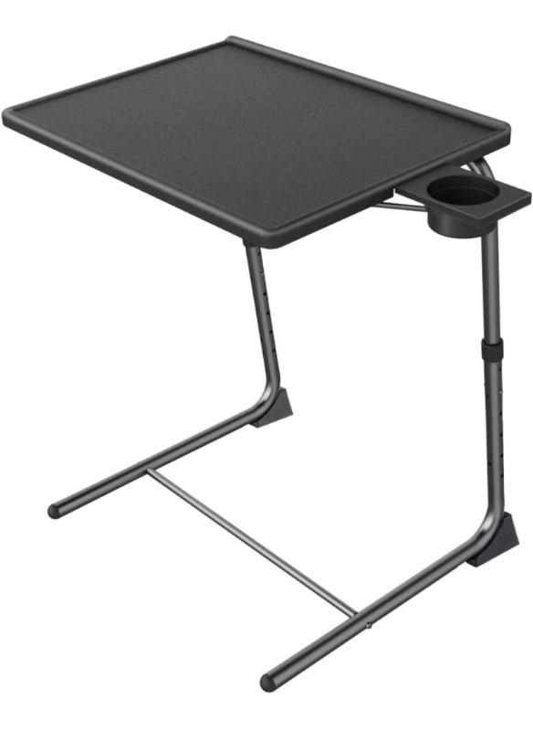 Photo 1 of Adjustable TV Tray Table - TV Dinner Tray on Bed & Sofa, 