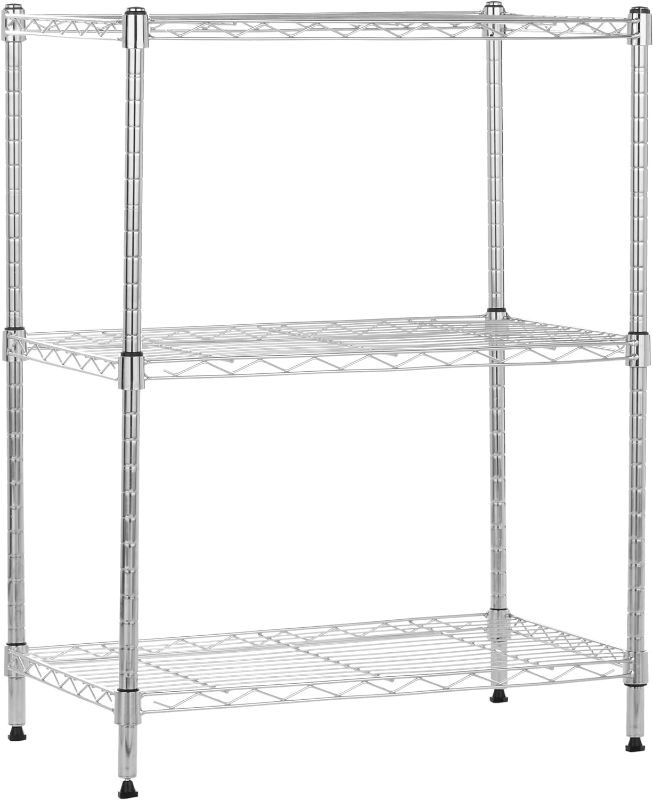 Photo 1 of ***USED LIKE NEW***Amazon Basics 3-Shelf Adjustable, Heavy Duty Storage Shelving Unit (3