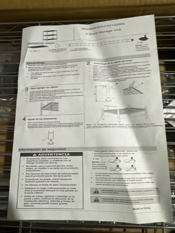 Photo 4 of ***USED LIKE NEW***Amazon Basics 3-Shelf Adjustable, Heavy Duty Storage Shelving Unit (3