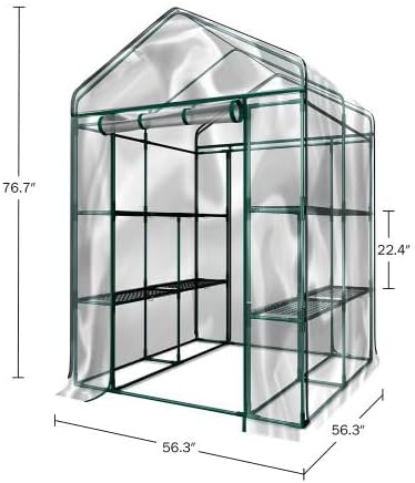Photo 3 of (READ FULL POST) Home-Complete HC-4202 Walk-In Greenhouse- Indoor Outdoor with 8 Sturdy Shelves-Grow Plants, Seedlings, Herbs, or Flowers In Any Season-Gardening Rack