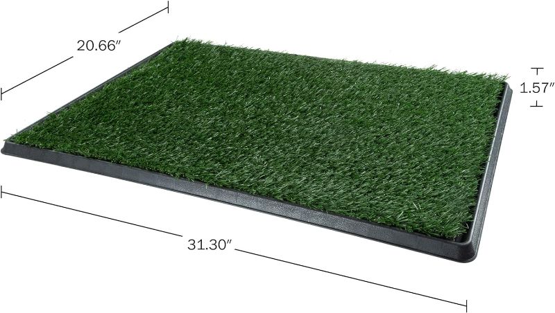 Photo 4 of (READ FULL POST) PETMAKER Artificial Grass Puppy Pad for Dogs and Small Pets Collection – Portable Training Pad with Tray – Dog Housebreaking Supplies Medium 3-Layer System