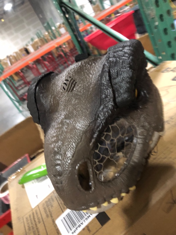 Photo 4 of ?Jurassic World Dominion Dinosaur Mask Tyrannosaurus Rex Chomp N Roar with Motion and Sounds, T Rex Costume for Kids Role-Play ???? Frustration Free Packaging