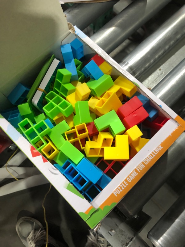 Photo 1 of 64Pcs Tetra Tower Game, Stack Attack Block Puzzle Game, Board Team Tower Game for Kids ? Adults, Stacking Blocks Tetra Balance Game, Balance Stacking Toys Perfect for Family Games, Parties and Travel