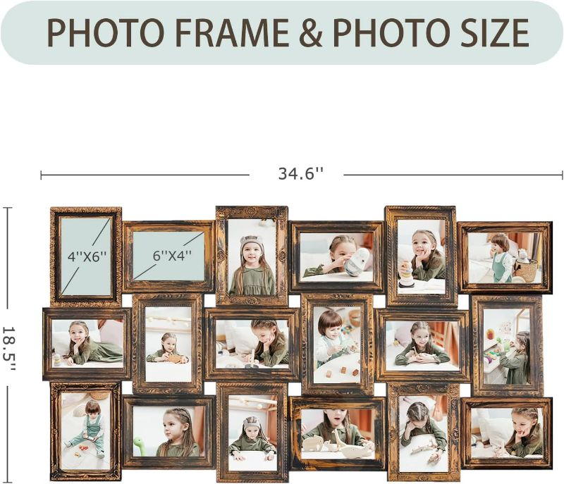 Photo 3 of (READ FULL POST) HELLO LAURA - 4x6 Picture Frame Collage Classic, 23"L x 18"W