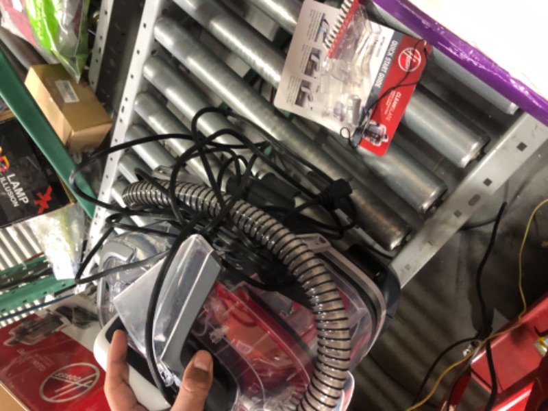 Photo 1 of ***USED - POWERS ON - UNABLE TO TEST FURTHER - LIKELY MISSING PARTS***
Hoover CleanSlate Plus Portable Carpet & Upholstery Spot Cleaner, FH14050, White

