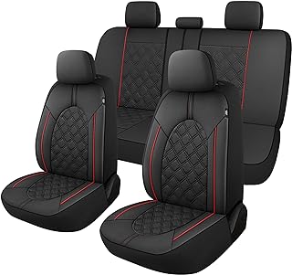 Photo 1 of LOZUZ Seat Covers for Tesla Model Y Seat Covers 2023-2020 Car Interior Cover Red Nappa Leather Car Seat Accessories(Red Nappa-Full Set) Red Nappa Model Y Full Set