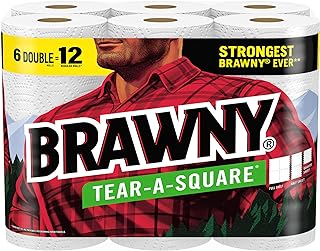 Photo 3 of Brawny® Tear-A-Square® Paper Towels, 12 Double Rolls = 32 Regular Rolls