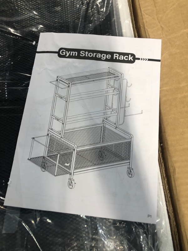 Photo 1 of Dunatou Dumbbell Rack Home Gym Rolling Storage Rack - Black, 15.55x24x38