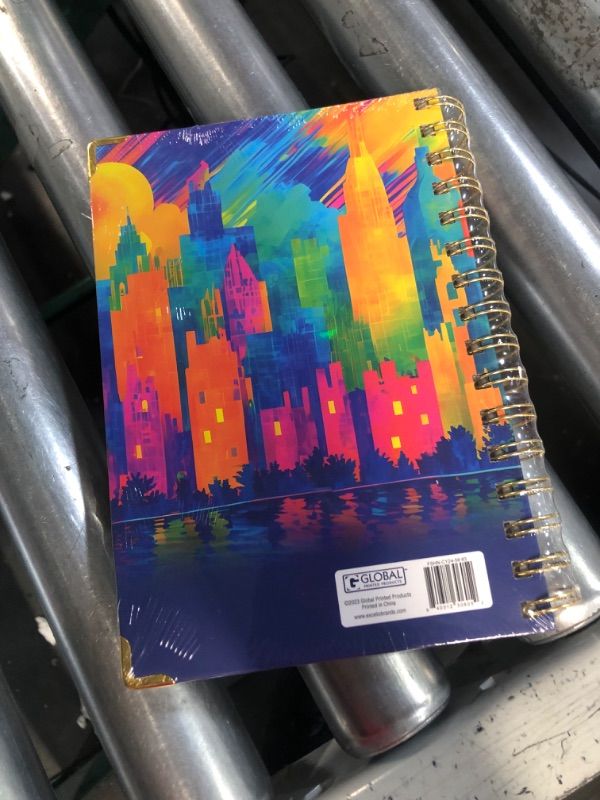 Photo 3 of HARDCOVER 2024 Planner: (November 2023 Through December 2024) 5.5"x8" Daily Weekly Monthly Planner Yearly Agenda (Rainbow Cityscape)
