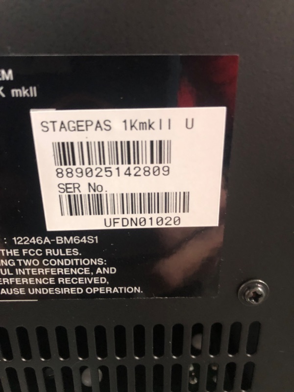 Photo 1 of Yamaha Portable PA System Stagepas 1k MKII