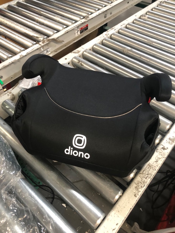 Photo 3 of Diono Solana, No Latch, Single Backless Booster Car Seat, Lightweight, Machine Washable Covers, Cup Holders, Black
