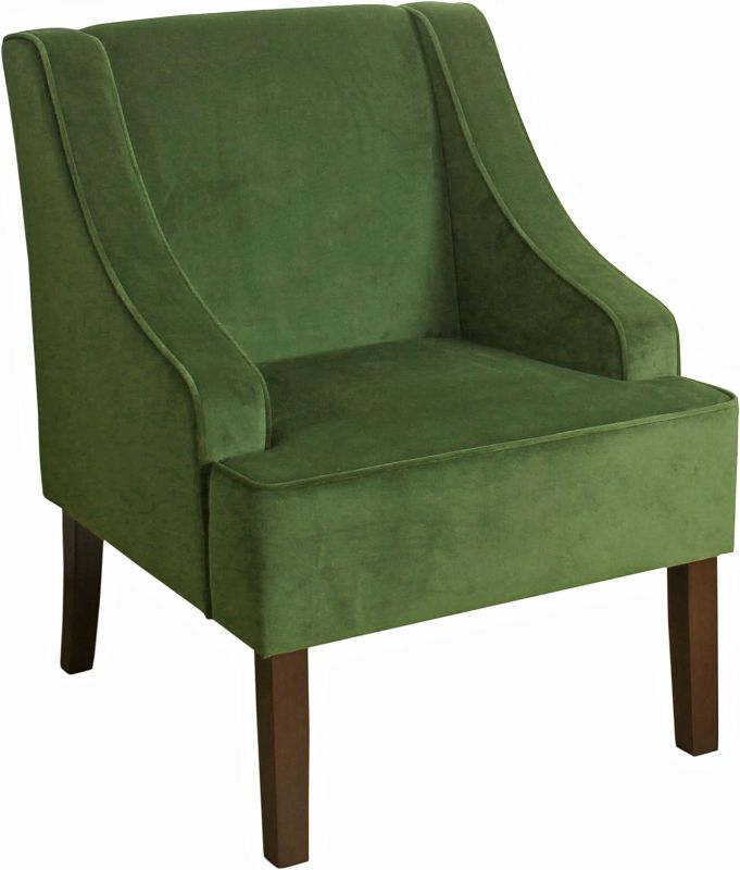 Photo 1 of **PARTS ONLY/SALE FINAL**READ NOTES BELOW***
**NON-REFUNDABLE** // **SALE FINAL**  HomePop Velvet Swoop Arm Living-Room-Chairs, Dark Green
